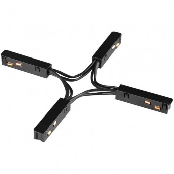 Гибкий токопроводящий соединитель для низковольтного шинопровода NOVOTECH FLUM X-образный черный Гибкий токопроводящий соединитель для низковольтного шинопровода NOVOTECH FLUM X-образный черный